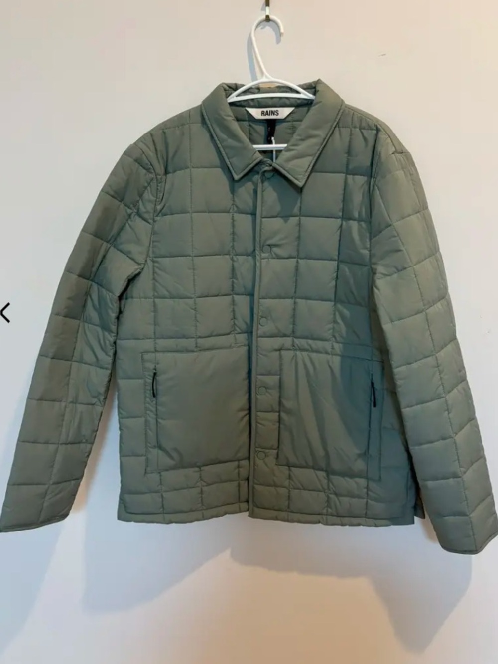 NWT Rains Liner Sage Jacket Size L